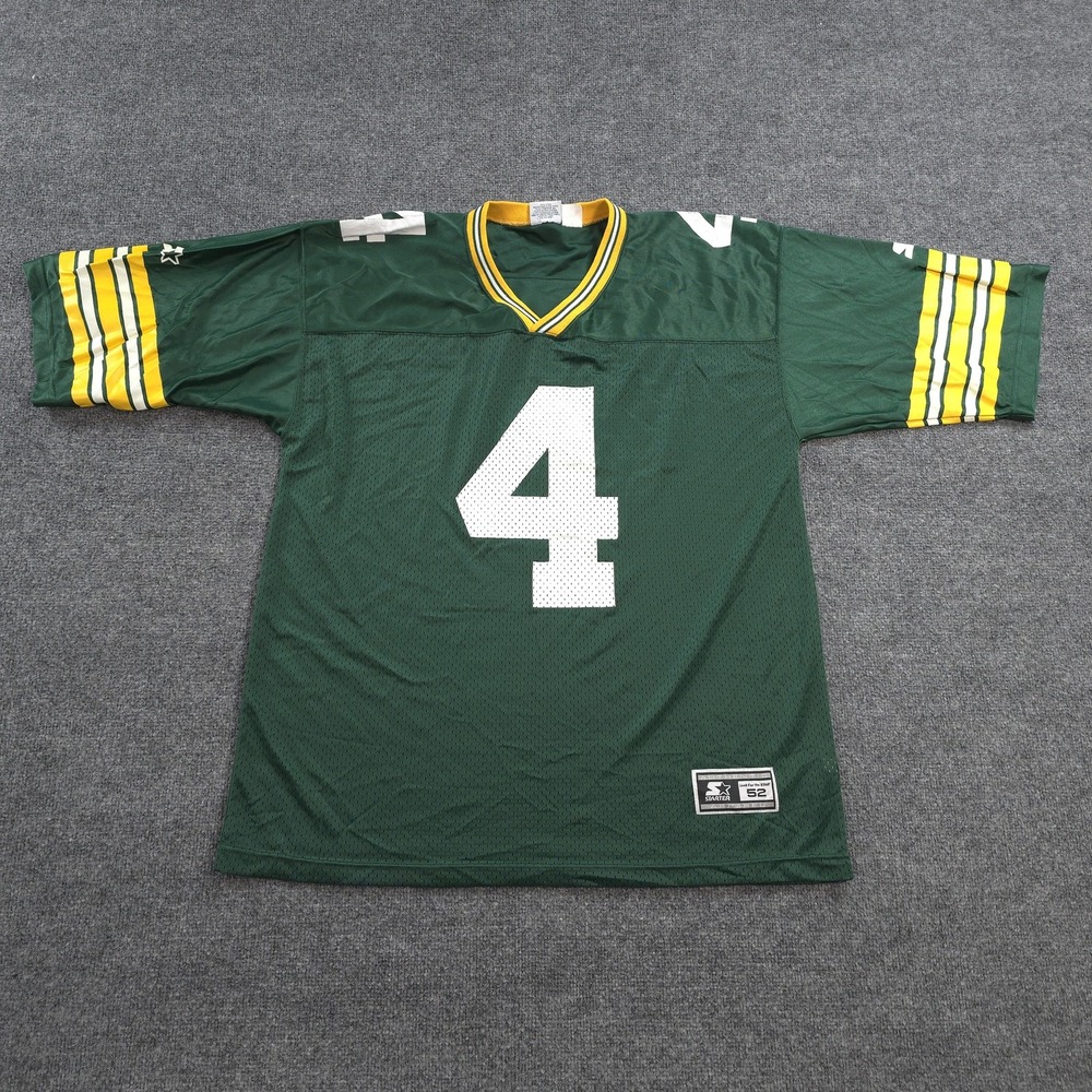 Vintage Green Bay Packers Jersey Mens 52 NFL Football Brett Favre 4 Starter 90s